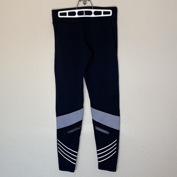 Lilybod black stripe leggings Sz medium VEUC - Picture 2 of 4